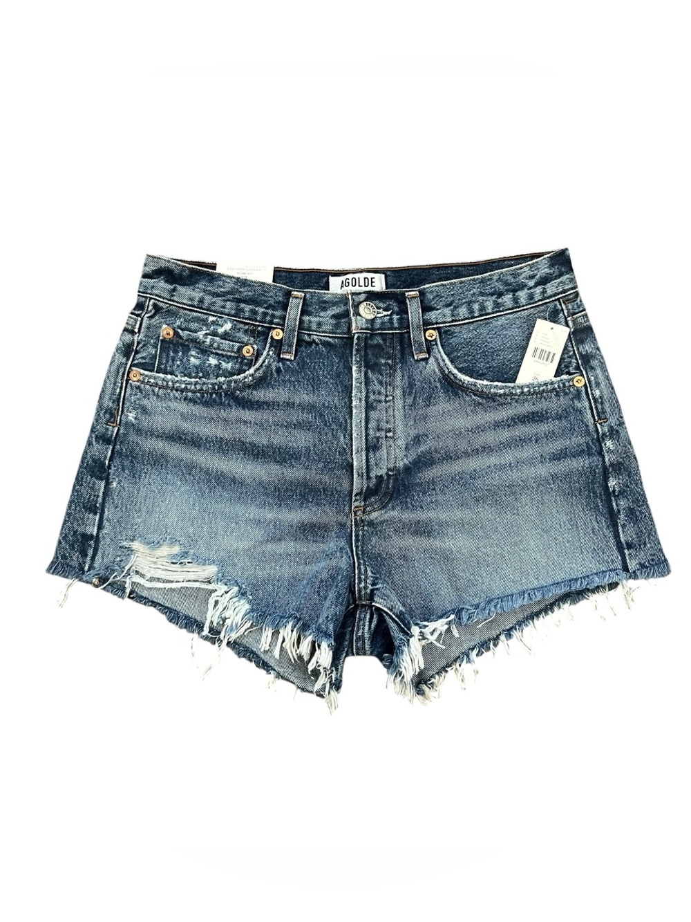 AGOLDE Parker Cut Off Shorts Rock Steady Wash Size 26 NWT